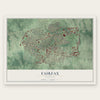 Fairfax, Virginia map print, the full design