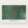 Rushsylvania, Ohio map print, the full design