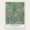 Independence, Michigan map print, the full design