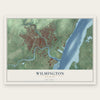 Wilmington, Delaware map print, the full design