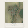Adams, Oregon map print, the full design