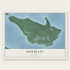 Bois Blanc, Michigan map print, the full design