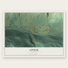Ophir, Colorado map print, the full design