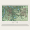 Shawnee, Kansas map print, the full design
