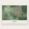 Meade, Kansas map print, the full design