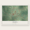 Sparta, Georgia map print, the full design