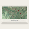 Harriman, New York map print, the full design
