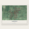 Amherst, Ohio map print, the full design