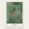 Erick, Oklahoma map print, the full design