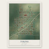Tyrone, Oklahoma map print, the full design