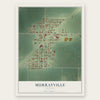 Murrayville, Illinois map print, the full design