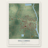 Delcambre, Louisiana map print, the full design