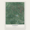 Jackson, New Jersey map print, the full design