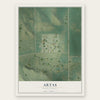 Artas, South Dakota map print, the full design