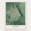 Adelphi, Ohio map print, the full design