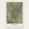Shamrock, Texas map print, the full design