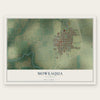Moweaqua, Illinois map print, the full design
