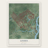 Linden, New Jersey map print, the full design