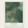 Magnolia, Delaware map print, the full design