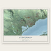 Stevenson, Washington map print, the full design