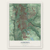 Auburn, Washington map print, the full design
