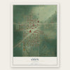 Odin, Illinois map print, the full design