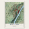 West Easton, Pennsylvania map print, the full design