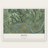 Piatt, Pennsylvania map print, the full design