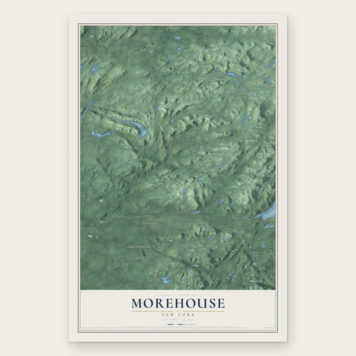 Morehouse, New York map print, the full design