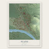 Plains, Montana map print, the full design