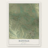 Bainville, Montana map print, the full design