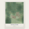 Maple Park, Illinois map print, the full design