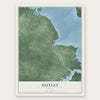 Huxley, Texas map print, the full design