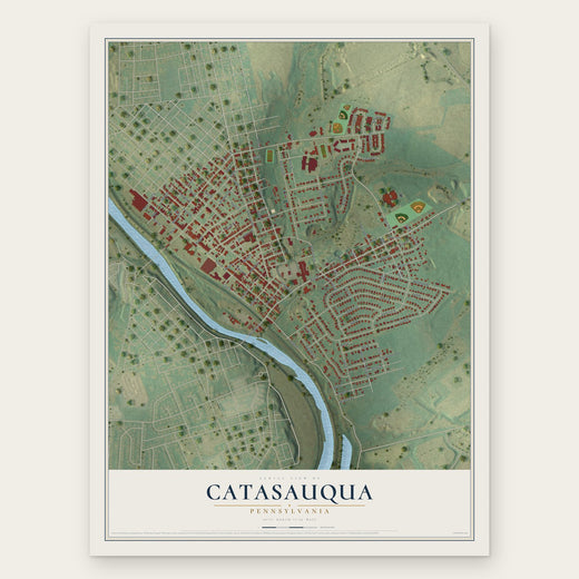 Catasauqua, Pennsylvania map print, the full design