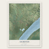 Olmsted, Illinois map print, the full design