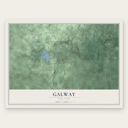 Galway, New York map print, the full design