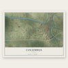 Columbus, Texas map print, the full design