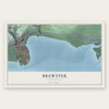 Brewster, Washington map print, the full design