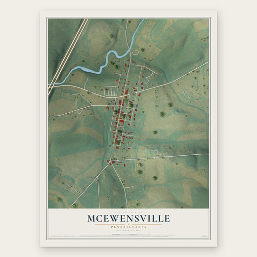 McEwensville, Pennsylvania map print, the full design