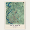South Hadley, Massachusetts map print, the full design