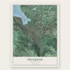 Issaquah, Washington map print, the full design