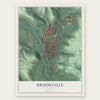 Brookville, Indiana map print, the full design