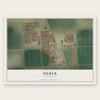 Heber, California map print, the full design