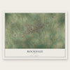 Rockdale, Texas map print, the full design