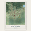 Colchester, Illinois map print, the full design