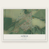 Lomax, Illinois map print, the full design