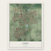 Lisle, Illinois map print, the full design