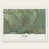 Rifle, Colorado map print, the full design