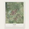 Fate, Texas map print, the full design