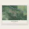 Universal, Indiana map print, the full design